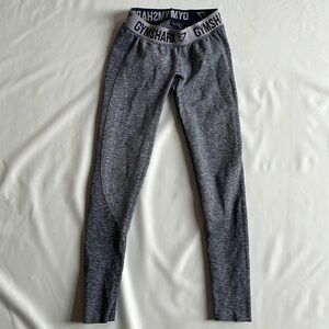 Gymshark Flex Navy Blue and Gray Athletic Leggins Size S